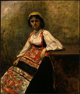 Corot Italian Girl, c. 1871-1872, NG Washington. , --