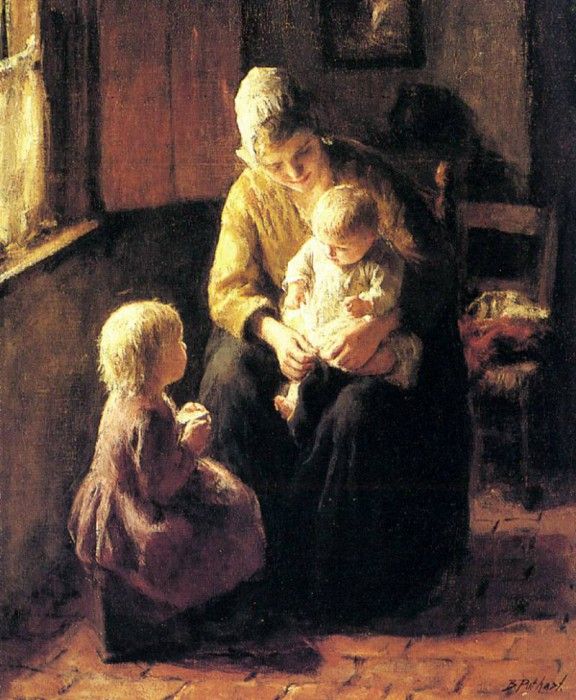 Kever Jacob Simon Hendrik Minding The Baby. ,   