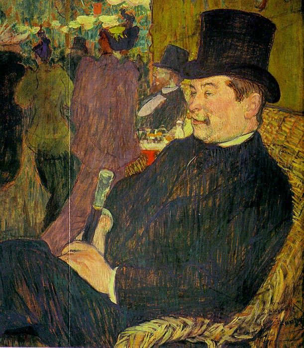 Toulouse-Lautrec Portrait of Monsieur Delaporte at the Jardi. -,  