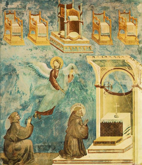 Giotto   Legend of St Francis   [09]   Vision of the Thrones. ������ �� �������