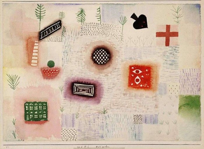 Klee Garden signs, 1926, Watercolor on paper, Barnes foundat. , 