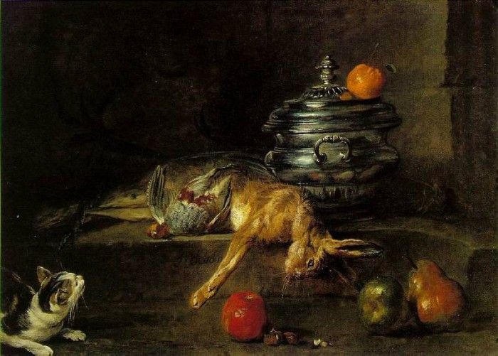 CHARDIN - THE SILVER TUREEN, 1728, OIL ON CANVAS. , - 