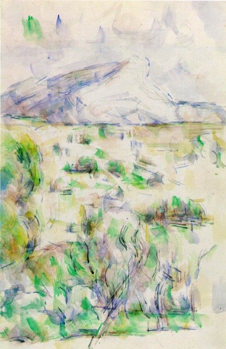 Mont Sainte-Victoire Seen from Les Lauves (watercolor). , 