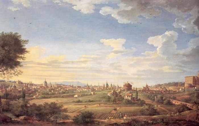 View of Rome from Mt. Mario, in the Southeast, 1749. ,  