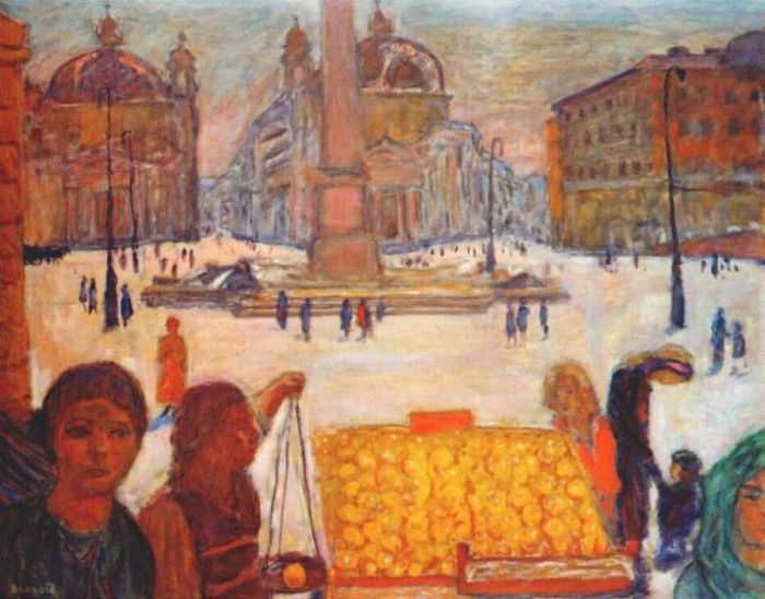 bonnard piazza del popolo rome 1922.  