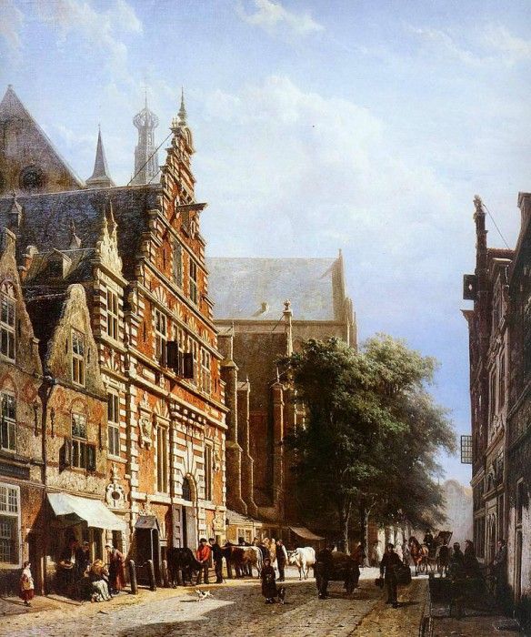 Springer Cornelis Vleeschhal and Grote Kerk in Haarlem Sun. Springer, 