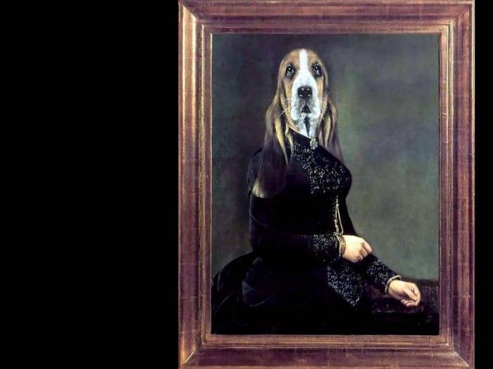 dog portraits csg034 dame ethel brack muggins. , 