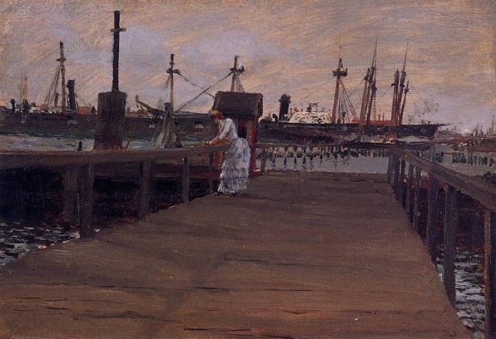 Chase William Merritt Woman on a Dock. ,  