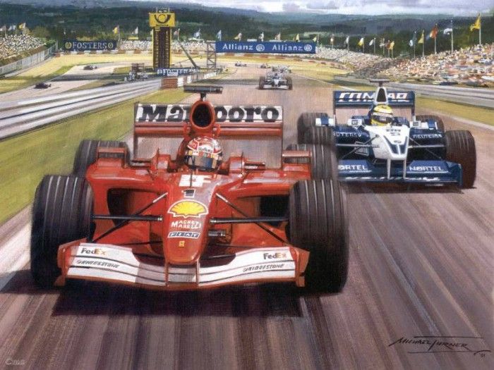 Cmamtfo 001 michael and ralf european gp 2001 nurburgring. , 