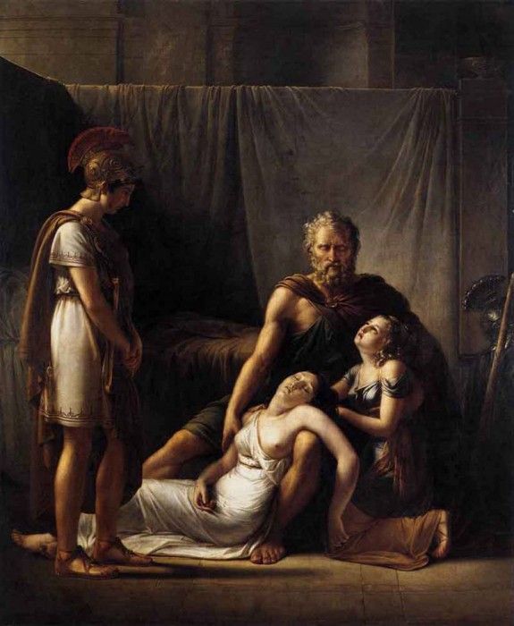 KINSOEN Francois Joseph The Death Of Belisarius Wife. Kinsoen, -