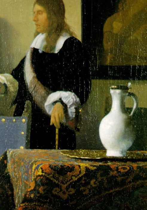 Vermeer The music lesson, ca 1662-1665, 74.6x64.1 cm, Detalj. Vermeer, Johannes