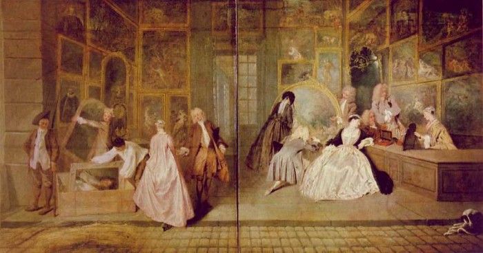 Watteau Geraints shopsign, 163x308 cm, Charlottenburg Palac. , -