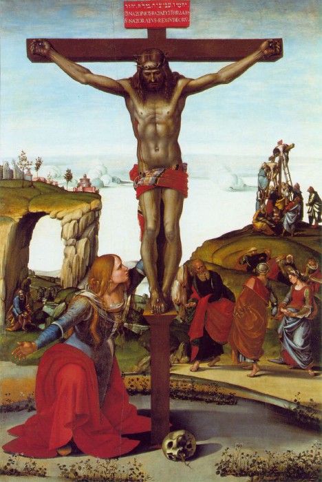 Signorelli The Crucifixion with St. Mary Magdalen, ca 1500, . , 
