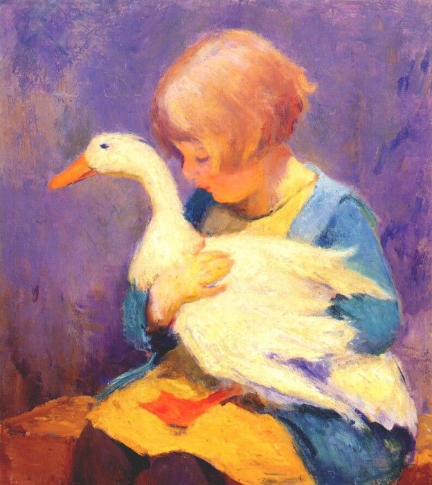 shulz,ada girl with duck c1928. , 