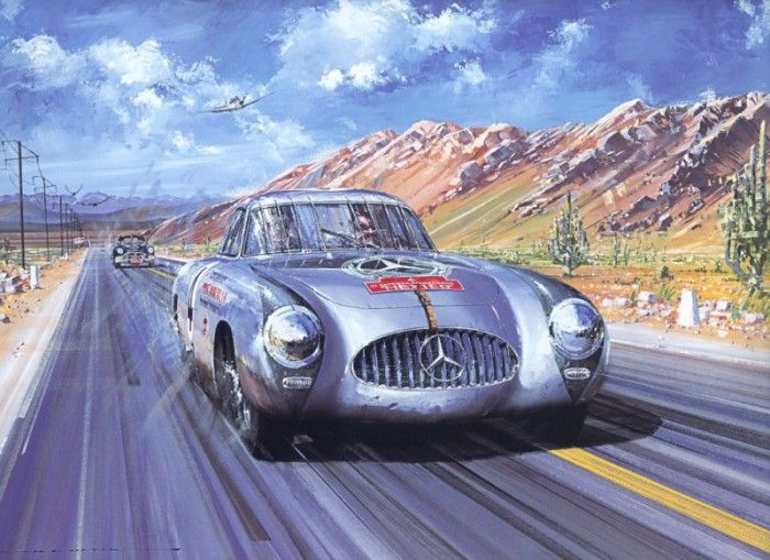 Cma 032 1955 mercedes in the carrera panamericana.  