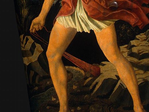 Andrea del Castagno The Youthful David, c.1450, Detalj 2, NG. ,  