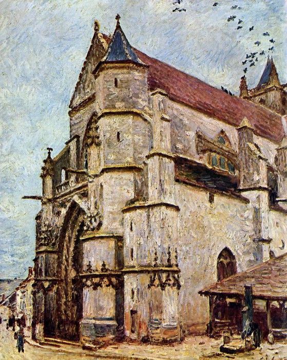 Sisley Alfred Church of Moret in the afternoon Sun. , 