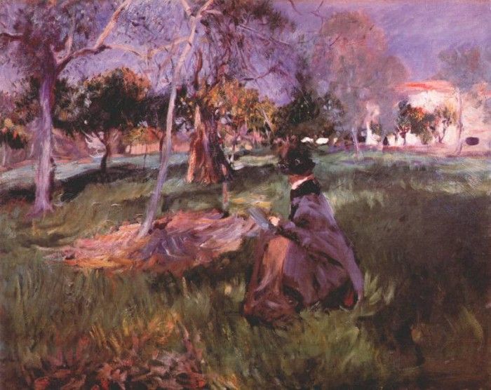 sargent in the orchard c1886. ,