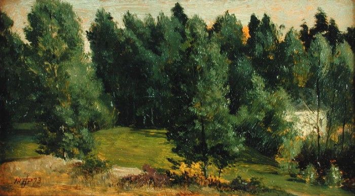 A Wooded Landscape 1873. ,  