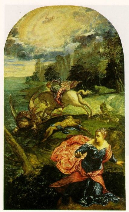 Tintoretto St George and the dragon, ca 1555-58, 157.5 x 100. , 