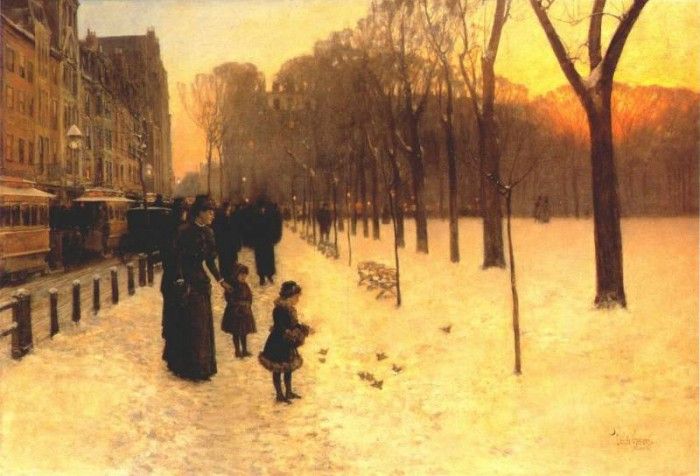 hassam boston common at twilight 1885-6. , 