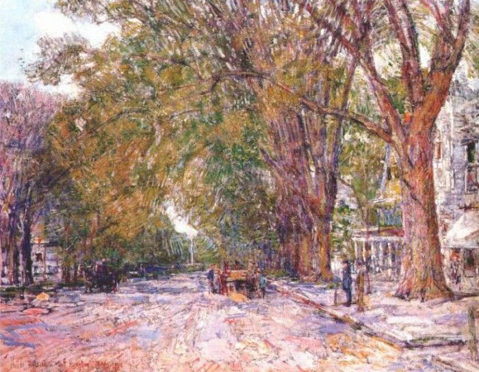 hassam elms, east hampton, new york 1920. , 