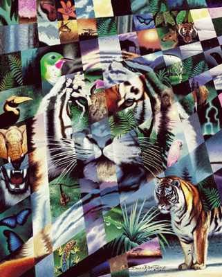 DP0103~Wildlife-Mosaics-Tiger-Posters. ,  