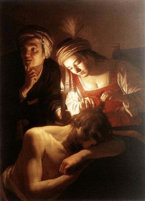 HONTHORST Gerrit van Samson And Delilah. Honthorst,  