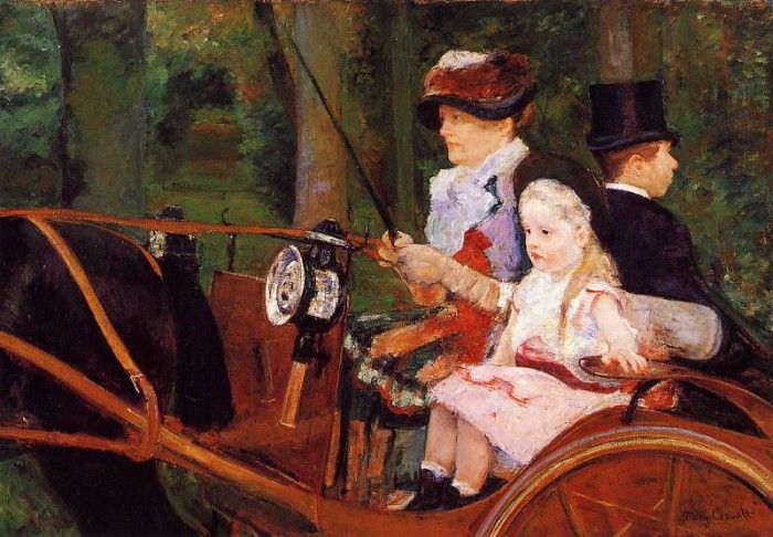 Cassatt Mary Woman and Child Driving.  