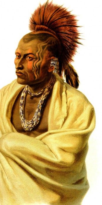 Tna 0040 Wakesasse, Musquake Indian Karl Bodmer, 1833 sqs. , 