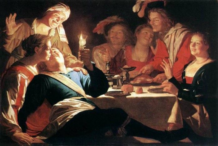 HONTHORST Gerrit van The Prodigal Son 1622. Honthorst,  