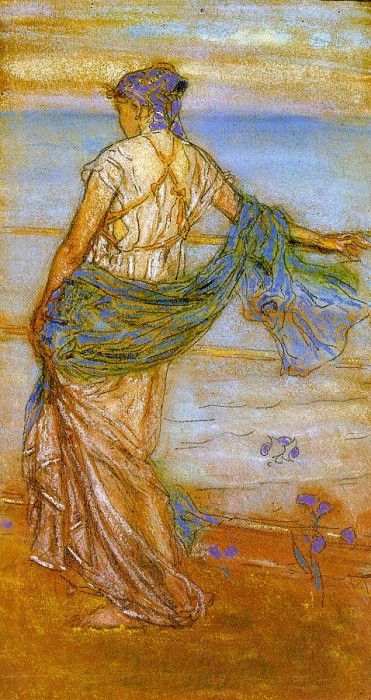 Whistler Annabel Lee (Also known as Niobe), 1890, pastel o. ,   