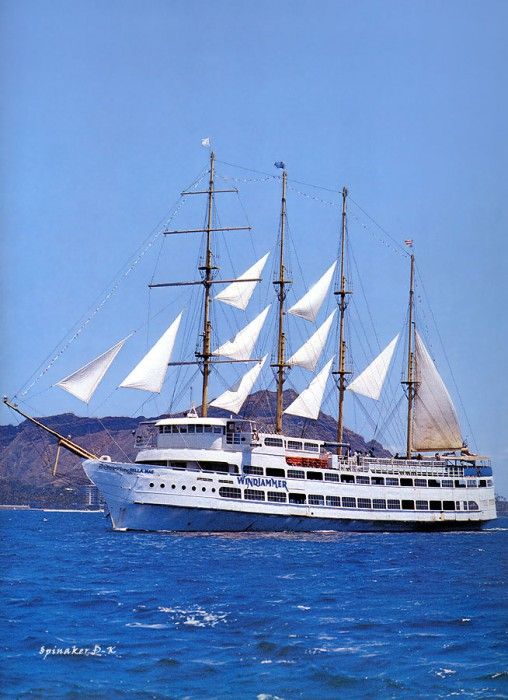 dk tall ships rella mae staysail barquentine lyr 1946. 
