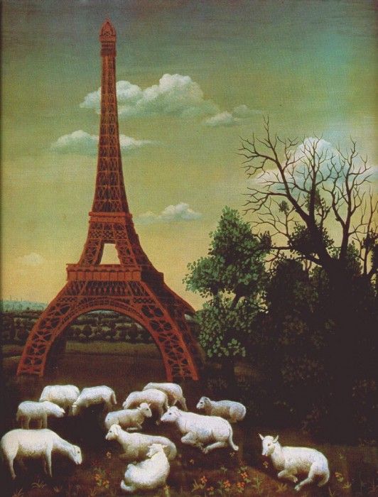 generalic sheep by the eiffel tower. 