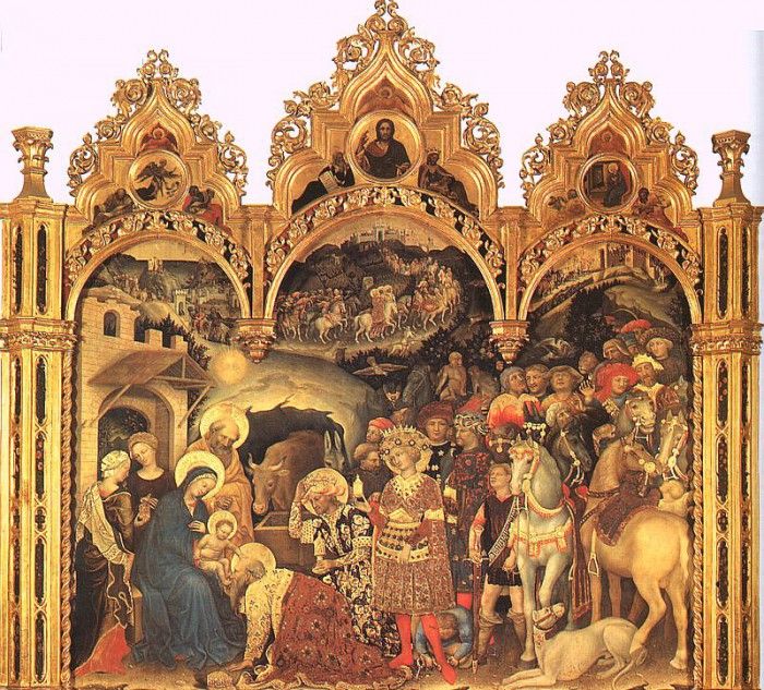 Gentile da Fabriano The Adoration of the Magi, 1422, tempera. ,  