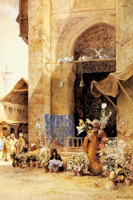 Robertson Charles The Flower Market Damascus. , 