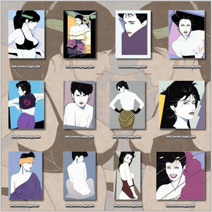 3X Patrick Nagel Index 03. , 