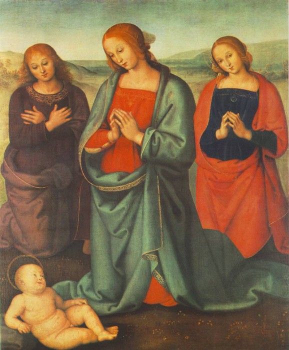 Perugino Madonna with saints adoring the child, 1503, 87x72 . , 