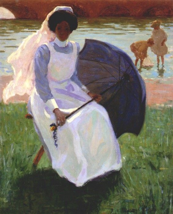 fursman woman with green parasol 1908. Fursman