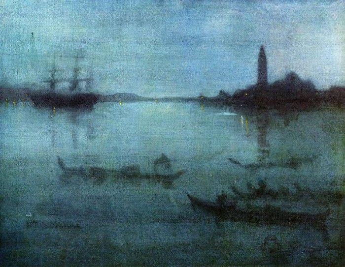 Whistler Blue and Silver Nocturne in Blue and Silver The Lagoon Venice. ,   