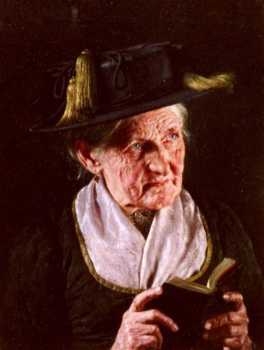 Kronberger Carl A Portrait Of A Woman With A Book Of Prayer. , 