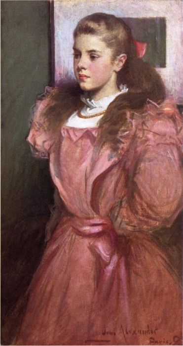 Alexander John White Young Girl in Rose aka Portrait of Eleanora Randolph Sears. ,  