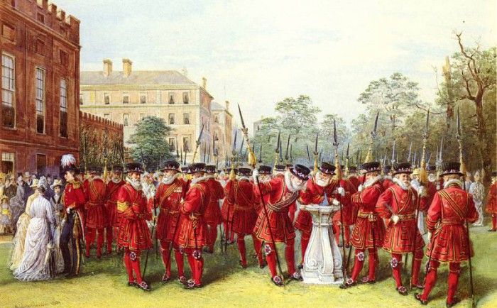 Chevalier Nicholas The Parade Of The Yeomen Of The Guard At Clarence House. , 