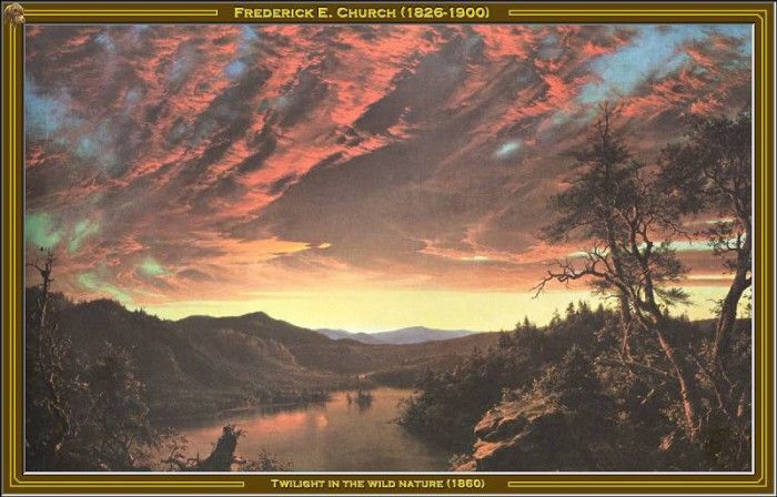 F. E Church-Twilight In The Wild Nature(1860) Po Amp 028. ,  E