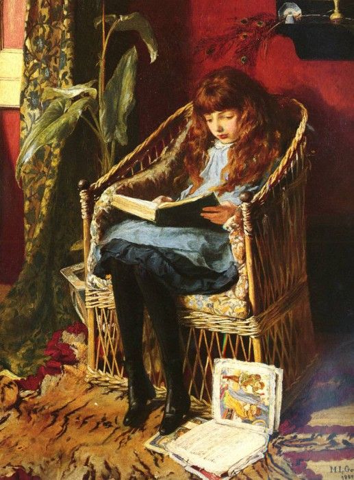 Gow, R.I. Mary L. (British) 1851 to 1929 Fairy Tales SnD 1880 O C 45.7 by 35.6cm. ,  