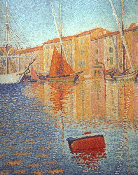 Signac Red Buoy, 1895, Musee dOrsay at Paris.. , 