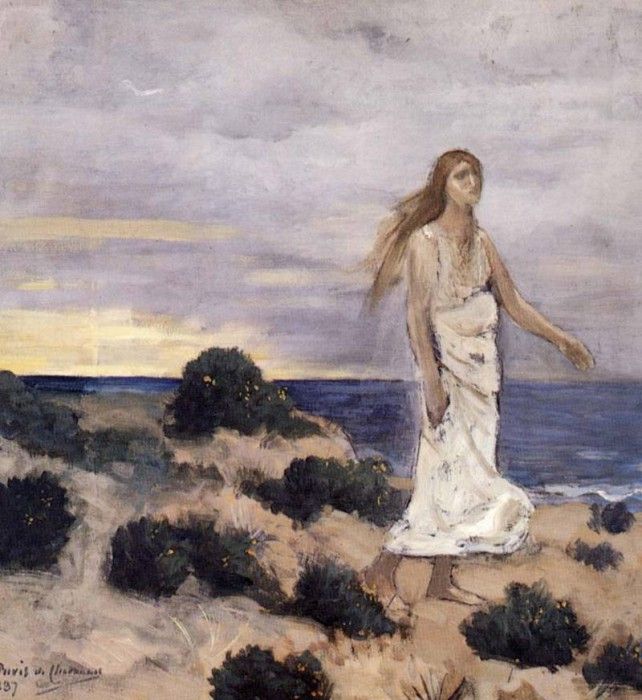 Chavannes Pierre Puvis Woman By The Sea.    Da 