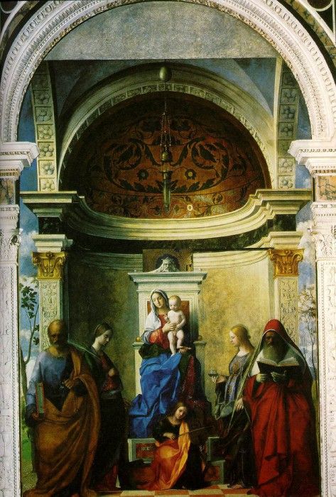 Bellini,Giovanni Madonna with saints, 1505, 402x273 cm, Chur. , 