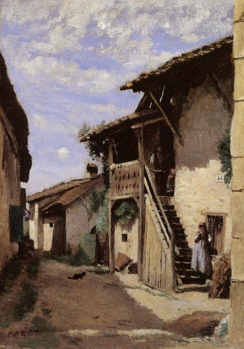 Corot A Village Steeet Dardagny. , --