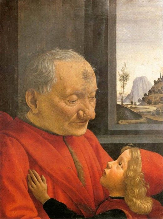 GHIRLANDAIO Domenico An Old Man And His Grandson. , 